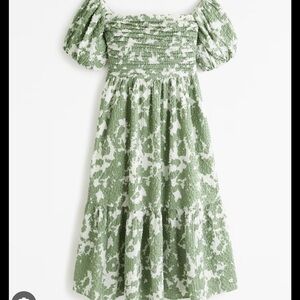 Abercrombie textured green dress